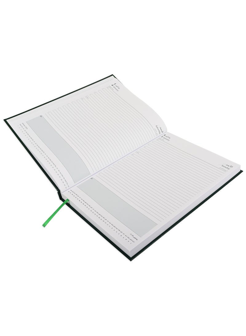 FIS FIS Diary 2025 (Arabic/English) Green, A4 - FSDI41AE25GR  - Image 2