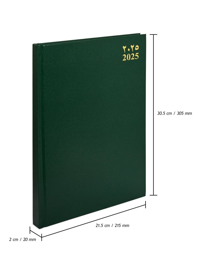 FIS FIS Diary 2025 (Arabic/English) Green, A4 - FSDI41AE25GR  - Image 4