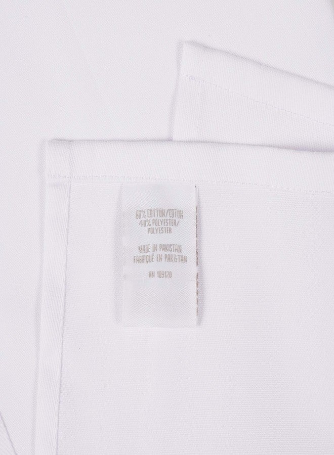 كاف هوم مناديل عشاء KAF Home Feast | مجموعة من 12 منديل قماشي كبير الحجم وسهل العناية (18 × 18 بوصة) - أبيض - Image 3