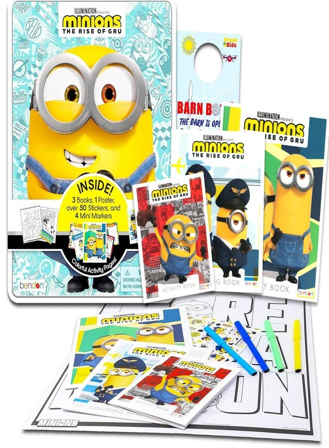 Minions Despicable Me Minions Activity Book Set - Bundle with Coloring Books, Stickers, Markers, Poster and More - Image 1