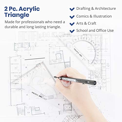 Pacific Arc Triangle Set 8 Inch 30/60 & 45/90 … - Image 3