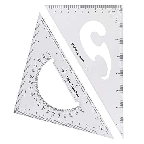 Pacific Arc Triangle Set 8 Inch 30/60 & 45/90 … - Image 1