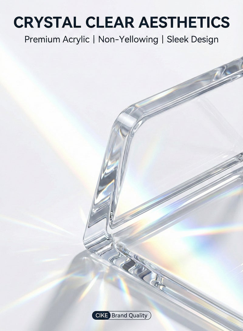 CIKE Transparent Phone Stand – Stable & Thickened Mobile Holder for Desk, Office & Home – Universal Clear Phone Holder Compatible with Phone 17 Pro Max Mini 11 Xr 8 Plus SE, Switch, Android Smartphone, Pad, Desk Accessories - Image 2