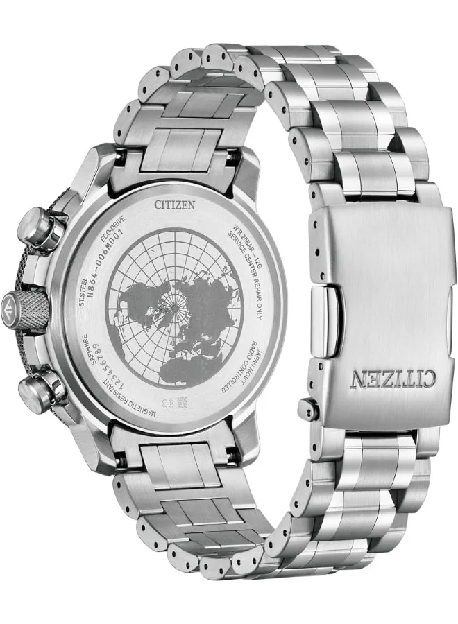 CITIZEN Men's Multi Dial Japanese Quartz Watch with Stainless Steel Strap BY3006-53E, Silver, Bracelet