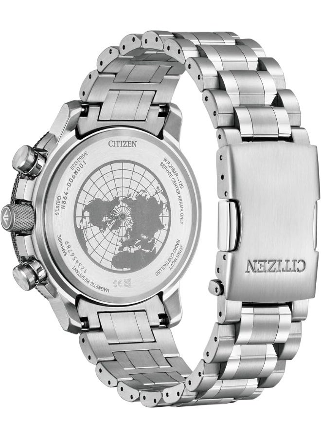 CITIZEN Men's Multi Dial Japanese Quartz Watch with Stainless Steel Strap BY3006-53E, Silver, Bracelet - Image 2