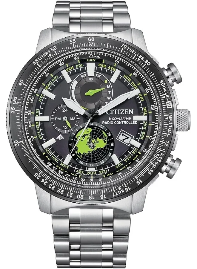 CITIZEN Men's Multi Dial Japanese Quartz Watch with Stainless Steel Strap BY3006-53E, Silver, Bracelet