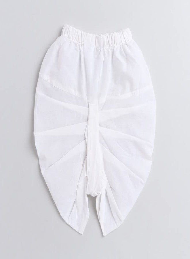 POLKA TOTS Elegant Traditional Dhoti Kurta Set for Baby Boys - Soft Cotton Ethnic Dress for Festivals - Comfortable Indian Outfit for Infants & Toddlers (Color: Multicolor, 12-18 M) - Image 5