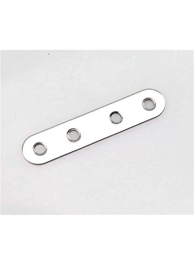 10 Pieces Flat Straight Brace Metal Joining Plates Connector,Flat Corner Brace Brackets Mending Plates Repair Fixing Joining, 4 Hole
