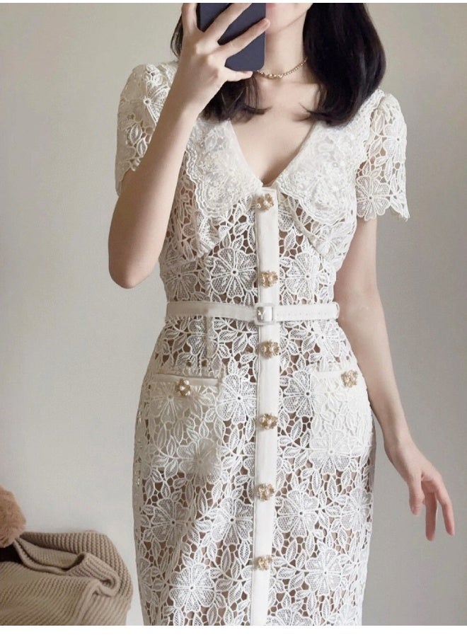 Madam Uniq Lace Button-Up Dress  - Image 3