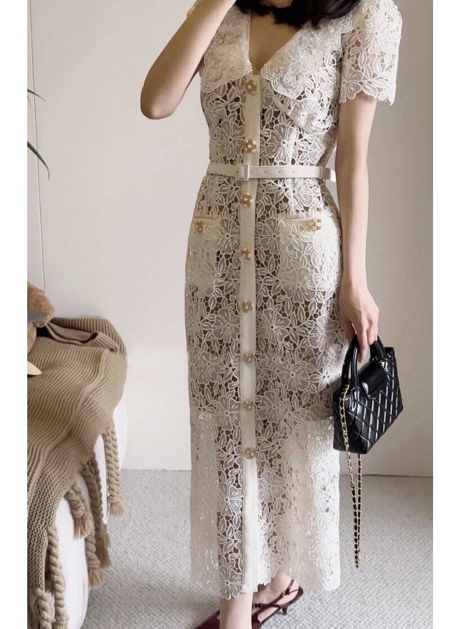 Madam Uniq Lace Button-Up Dress  - Image 2