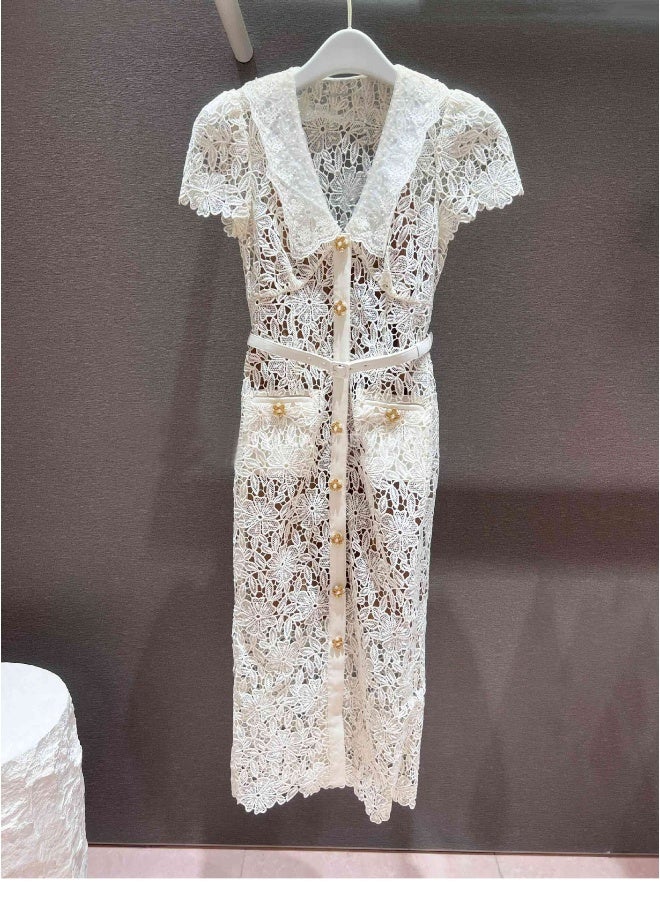 Madam Uniq Lace Button-Up Dress  - Image 5