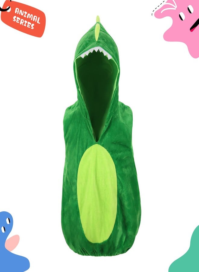 UQJE Baby Dinosaur Costume Furry Toddler Dinosaur Costume Halloween Cute Plush Dino Crocodile Dress Up Kids Animal Costumes - Image 5