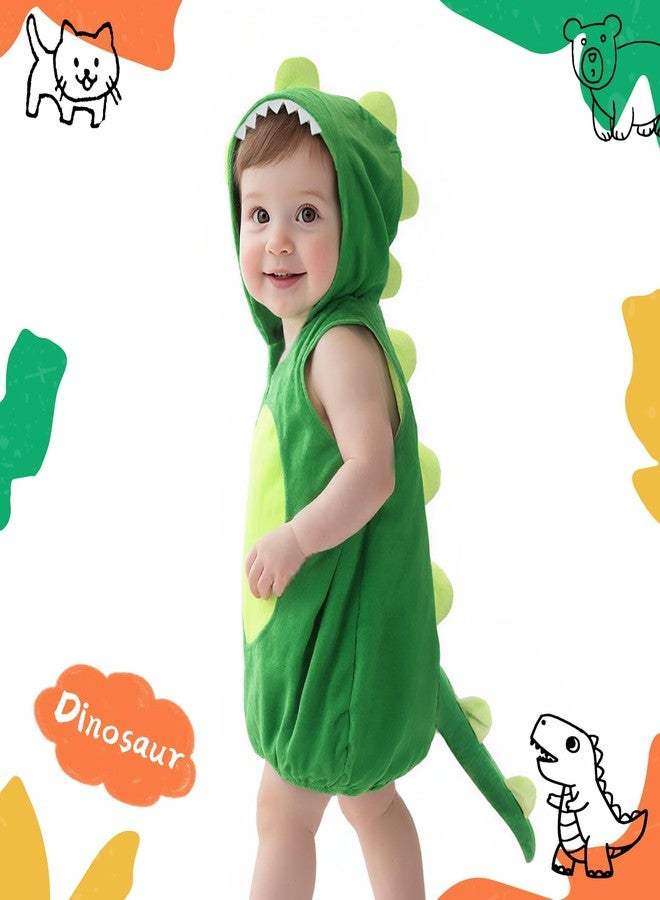 UQJE Baby Dinosaur Costume Furry Toddler Dinosaur Costume Halloween Cute Plush Dino Crocodile Dress Up Kids Animal Costumes - Image 4