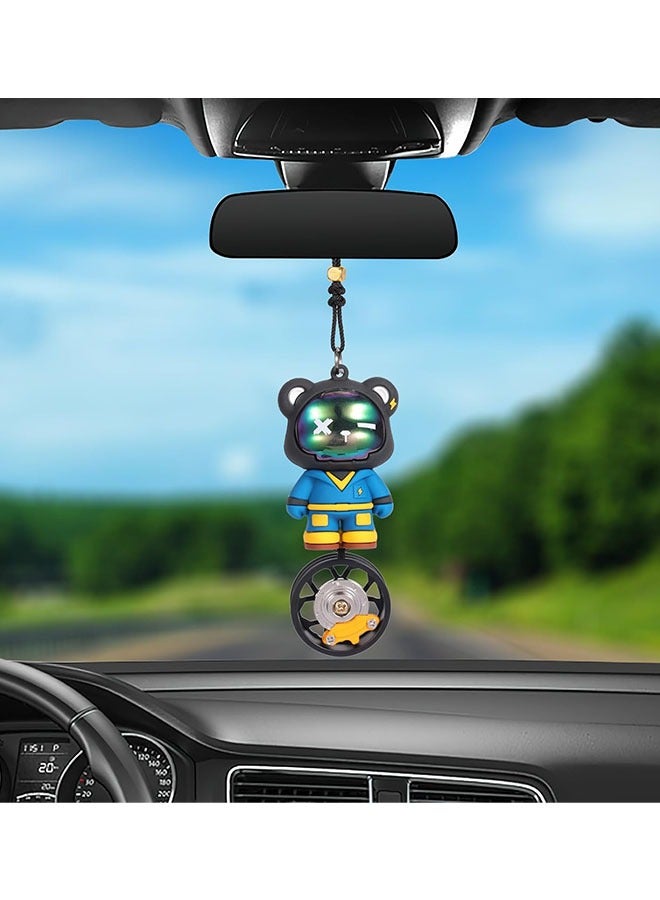 Generic Car Hanging Ornament Swinging Bear, Pendant Interior Rearview Mirror Decoration (Blue)  - Image 1