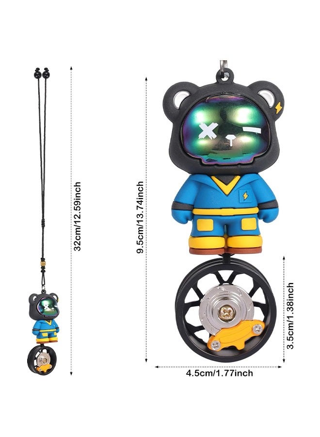 Generic Car Hanging Ornament Swinging Bear, Pendant Interior Rearview Mirror Decoration (Blue)  - Image 2