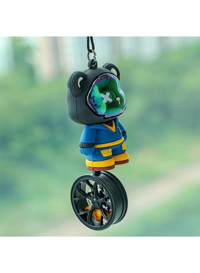 Generic Car Hanging Ornament Swinging Bear, Pendant Interior Rearview Mirror Decoration (Blue)  - Image 4