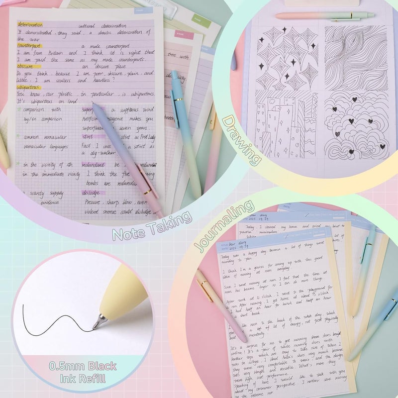 12 Pack gradient color 0.5mm fine head smooth writing gel pen student office hand account notes general pen - Image 5