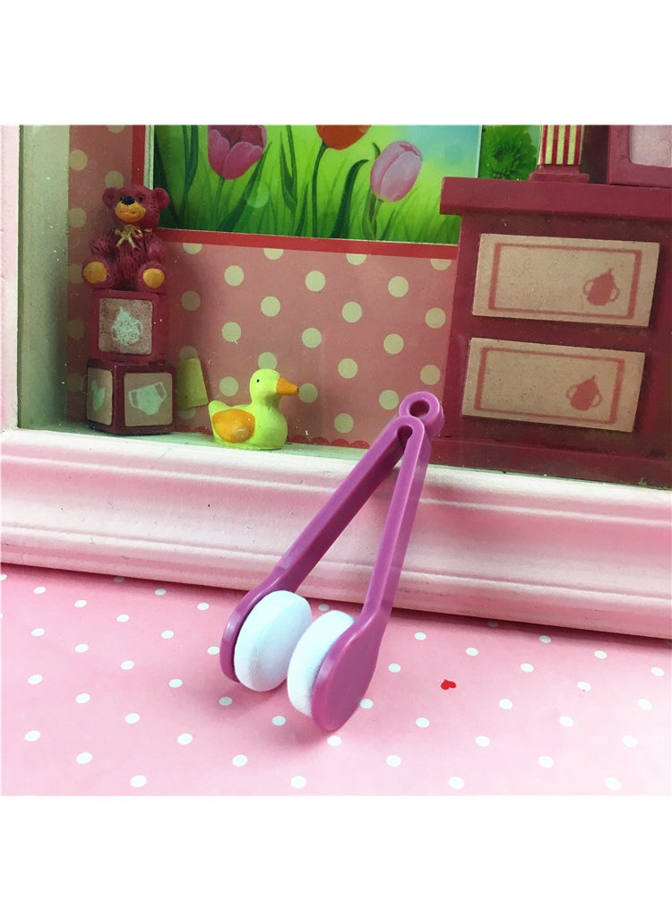 Multi-Function Portable Glasses Wipe with Brush Purple