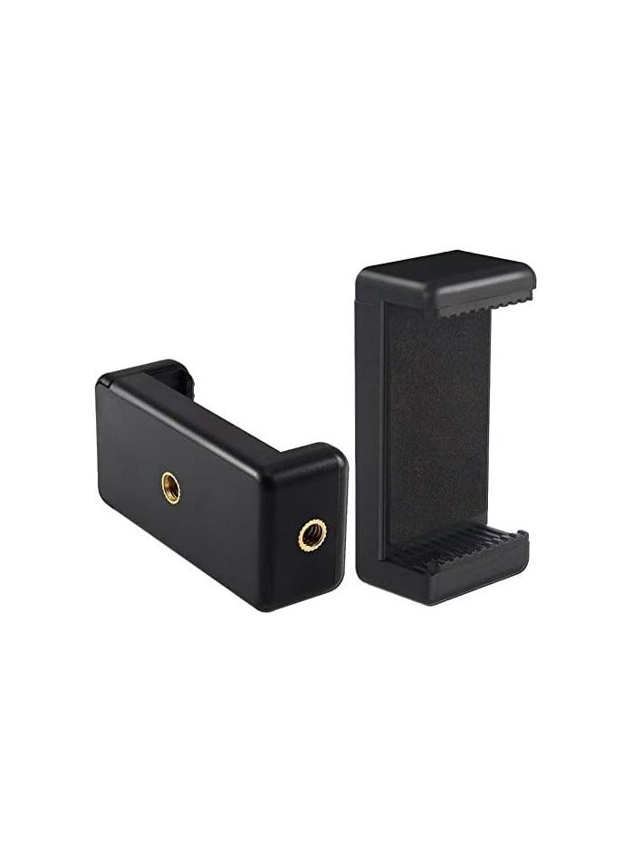 PLOKAMA Adjustable Phone Holder Clip Bracket Clamp Mount with 1/4 Inch Screw Hole - Image 1