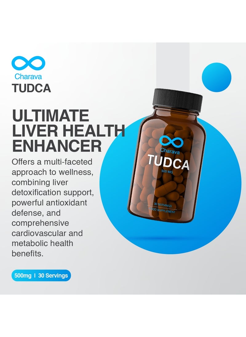 Charava - Charava Tudca 250mg | Liver Support & Detox | Promotes Healthy Cholesterol & Insulin | Vegan | UK Based & Tested | 30 Day Supply - Image 1
