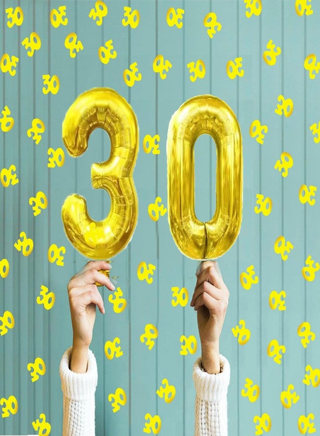 OJLDKTH 30 قطعة من قصاصات الورق الملونة، زينة طاولة معدنية لامعة لحفلات أعياد الميلاد الثلاثين، مناسبة لحفلات الذكرى السنوية وأعياد الميلاد والتقاعد. (30 قطعة ذهبية) - Image 5