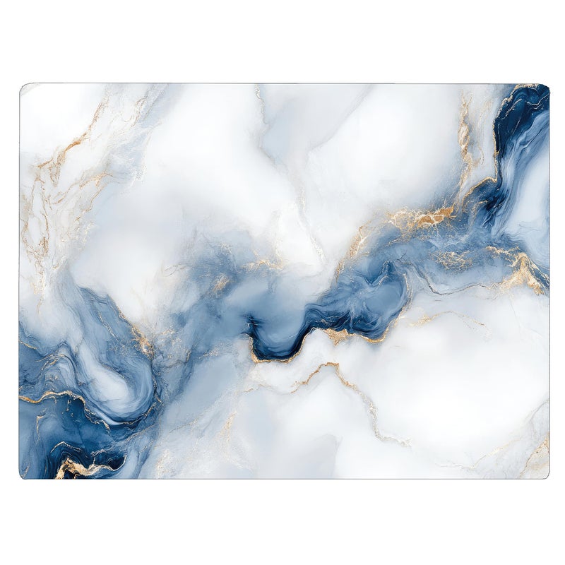 DAJDC White Blue Cloudy Agate Kitchen Glass Cutting Board Ocean Decorative Gift Granite Stone Rock Gift For Her Mom Wife (Agate) - Image 1