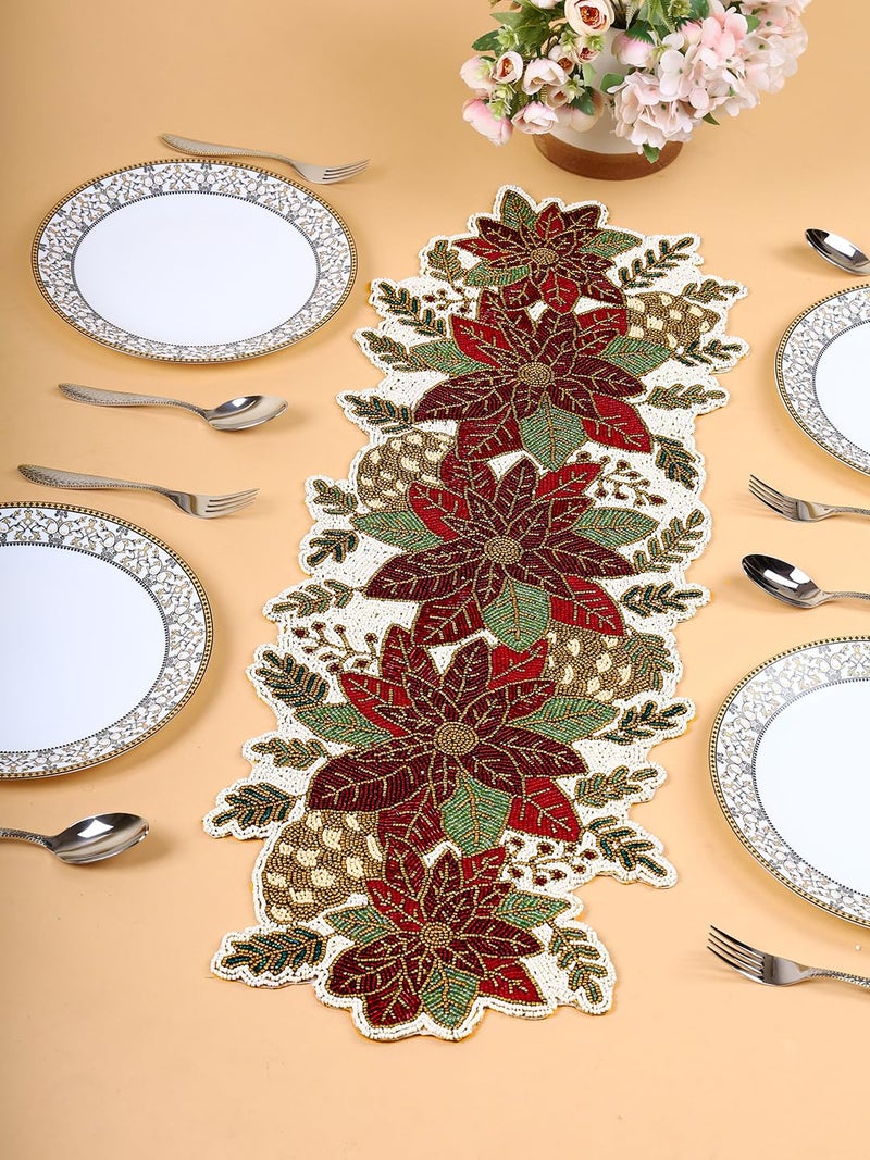 AIVIK Premium Handcraf Beautiful Beaded Table Runner Craftsmanship 13 36 Inch BR020 - Image 1