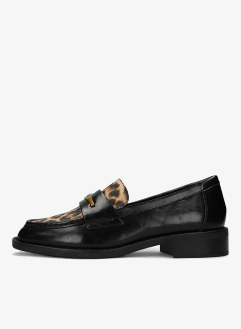 MEXX BLACK Animal Print Slip-On Loafers for Women | Best Price UAE