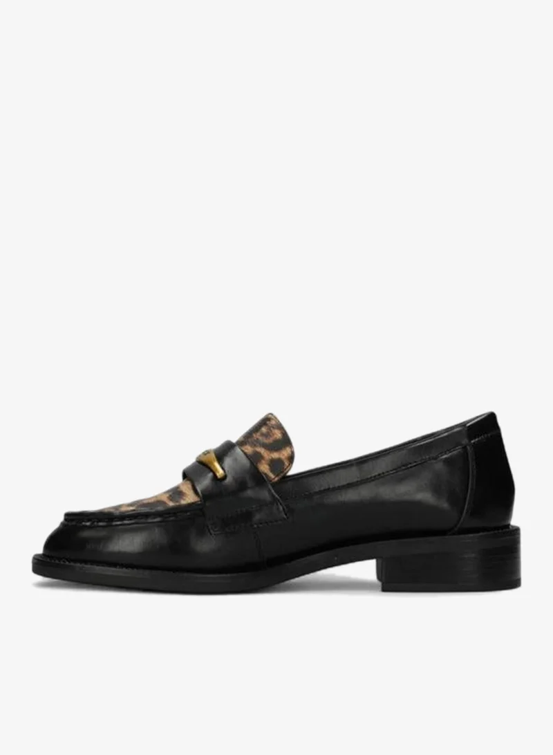 MEXX BLACK Animal Print Slip-On Loafers for Women | Best Price UAE