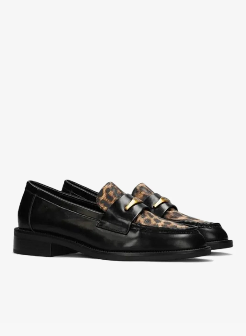 Animal Print Slip-On Loafers