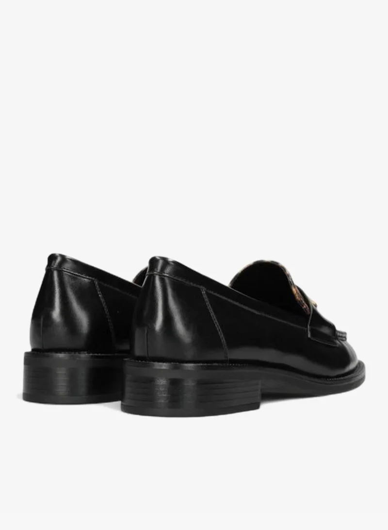 MEXX BLACK Animal Print Slip-On Loafers for Women | Best Price UAE