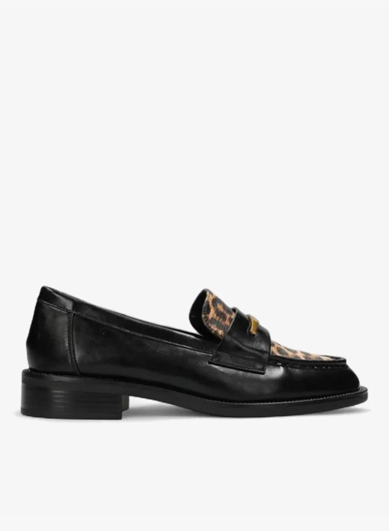 MEXX BLACK Animal Print Slip-On Loafers for Women | Best Price UAE