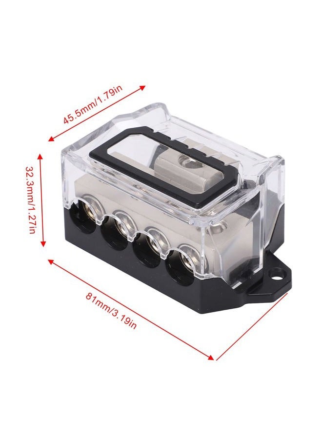 Aramox Power Ground Distribution Blocks, Power Distribution Block 0 Gauge to 4 Gauge Ground Wire Splitter Audio Distributor for Cars Boats - Image 2