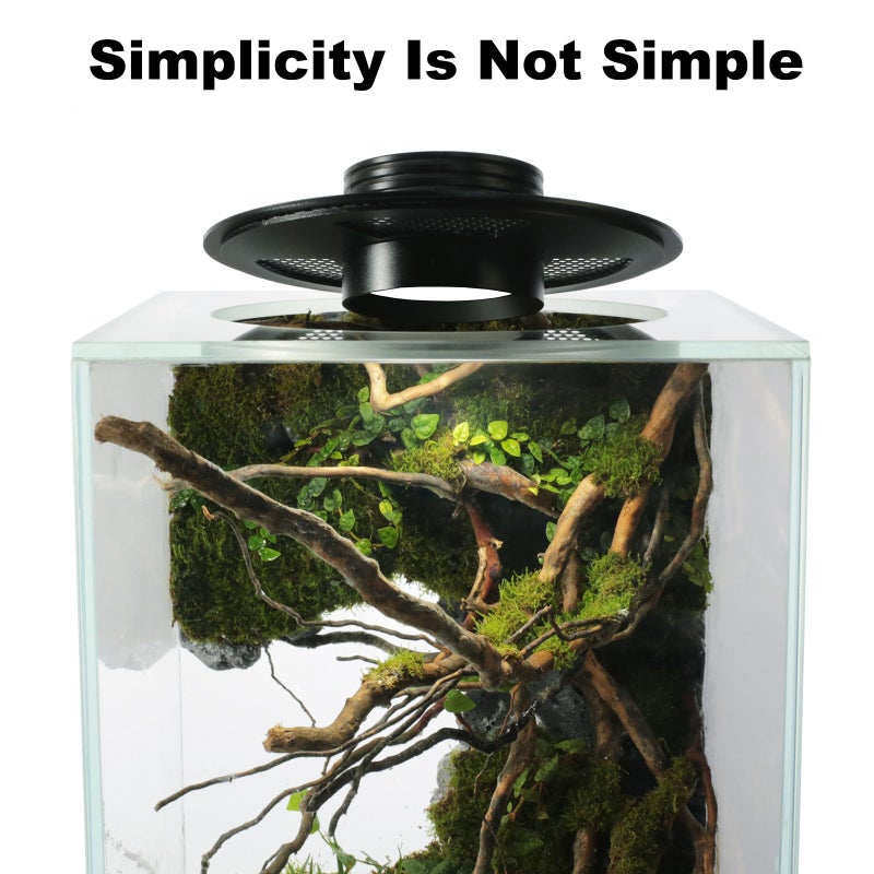 AREPK Desktop Glass Plant Terrarium with Grow Light(L7.8 W7.8 H14), for Succulent, Moss, Miniature Gardening Landscape, Betta Fish Tank, Indoor Plant Growth, Office Home Decoration (TimeControlled) - Image 2
