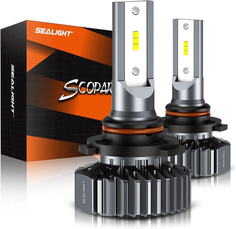 SEALIGHT 9006HB4 Bulbs Wireless Super Bright 3Min Plug and Play Fanless Light No Noise IP67 Waterproof NonPolarity Powersports Accessory Lights Pack of 2