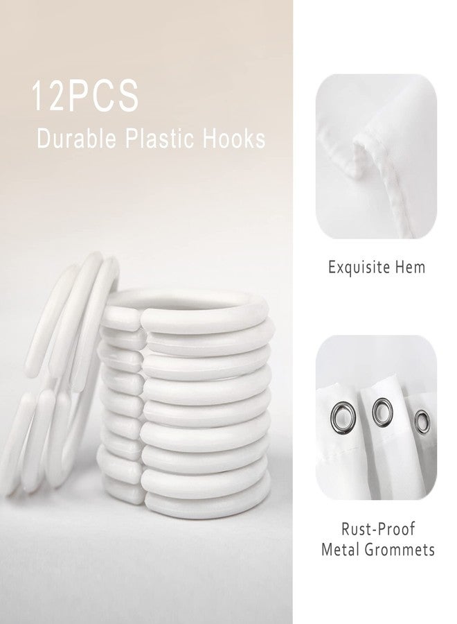 Riyidecor Boys Construction Shower Curtain 60Wx72H Inch Watercolor Yellow Cartoon Tractor Truck Excavator White Cloud Kids Child Nursery Funny Bathroom Decor Fabric Polyester Waterproof 12 Pack Hooks - Image 4