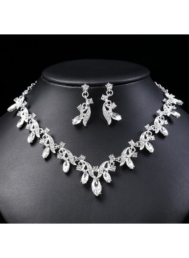 NIBEMINENT Fresh Bride Necklace and Earring Set