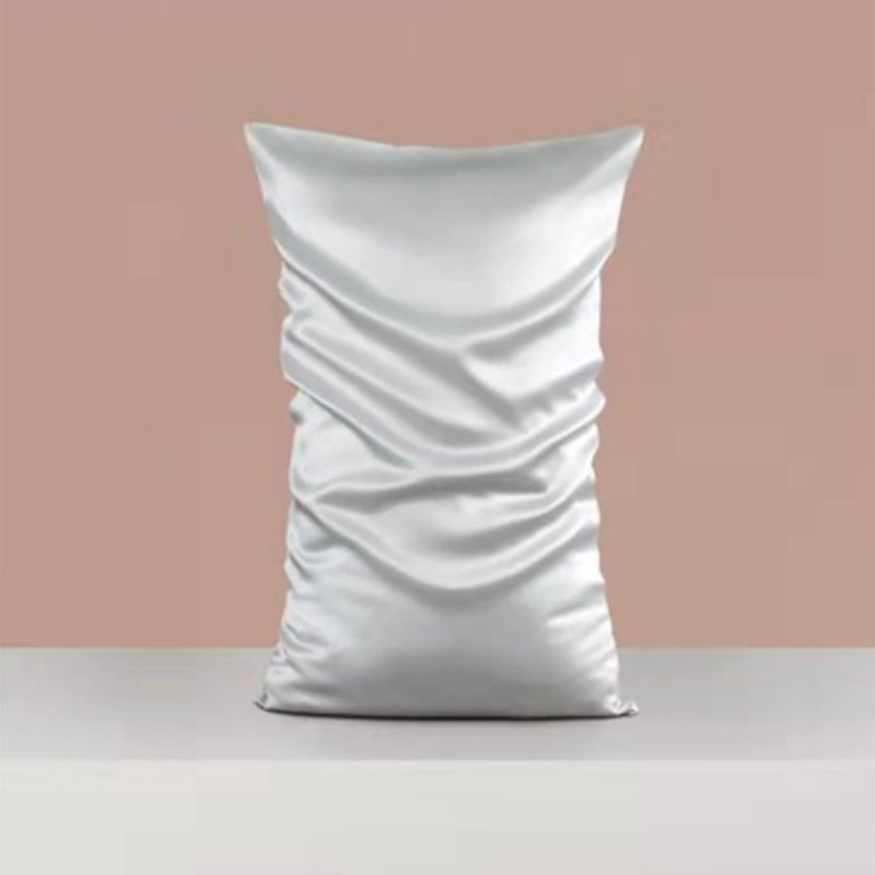 ROSEWARD Gray Silk Pillowcase for Hair and Skin Made in USA  Real 22 Momme Satin Pillowcase Queen with Zipper  6A Grade Mulberry Silk  Organic  Anti Acne  Anti Wrinkle  1 Pc 20""x30"" (Queen  Grey) - Image 5