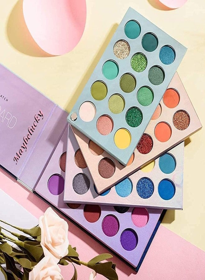 MAYBELUCKY 60 Color Eye shadow Palette Matte, Shimmer, Glitter All in One Highly Pigmented Color Board Eyeshadow Makeup Kit For Girls (All in One-Multicolor) - 75g - Image 1