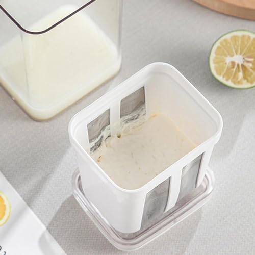 DAONPHARI 1100ml Greek Yogurt & Curd Strainer – BPA-Free Plastic Container with Fine Mesh for Hung Curd, Cheese, Whey Separation, Homemade Thick Yogurt Maker for Kitchen Use - Image 5