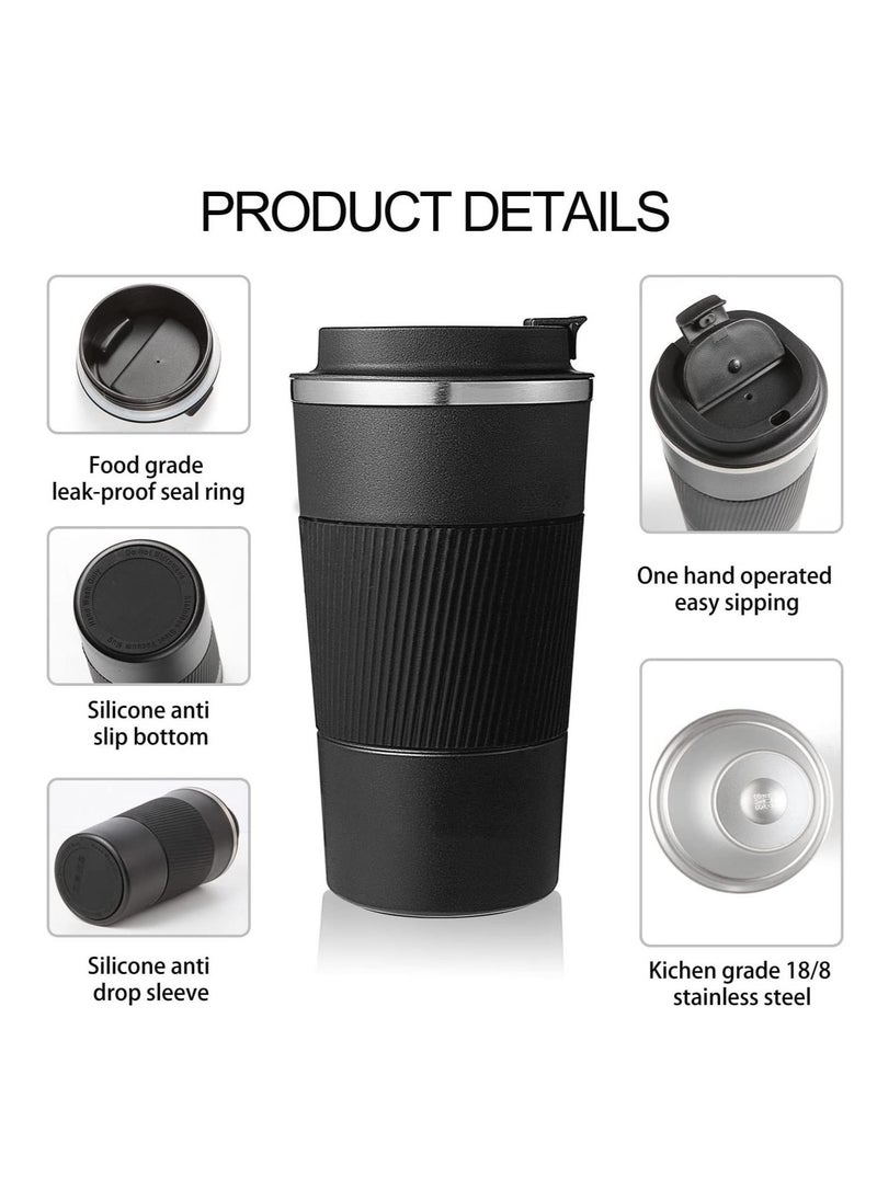 Generic - Travel Coffee Mug Stainless Steel Vacuum Ice and Hot Drinks Insulated Tumbler for Home Office Outdoor Works - Image 1