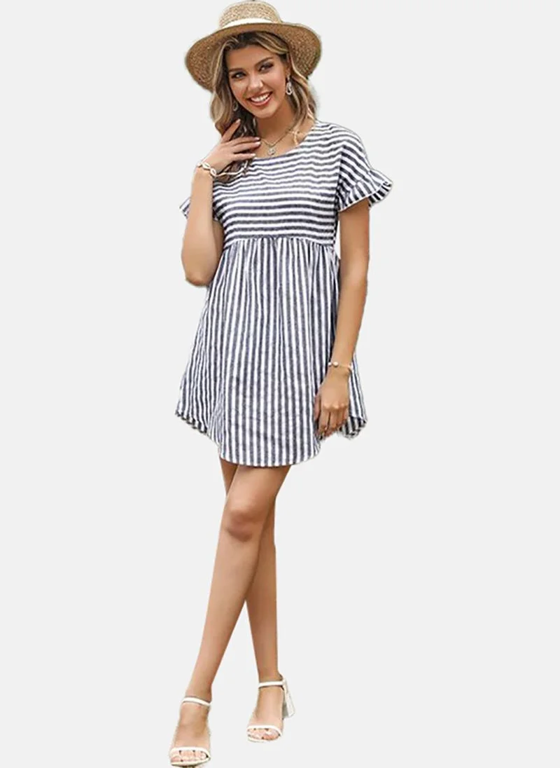 يونيكي Women Striped A-Line Mini Dress