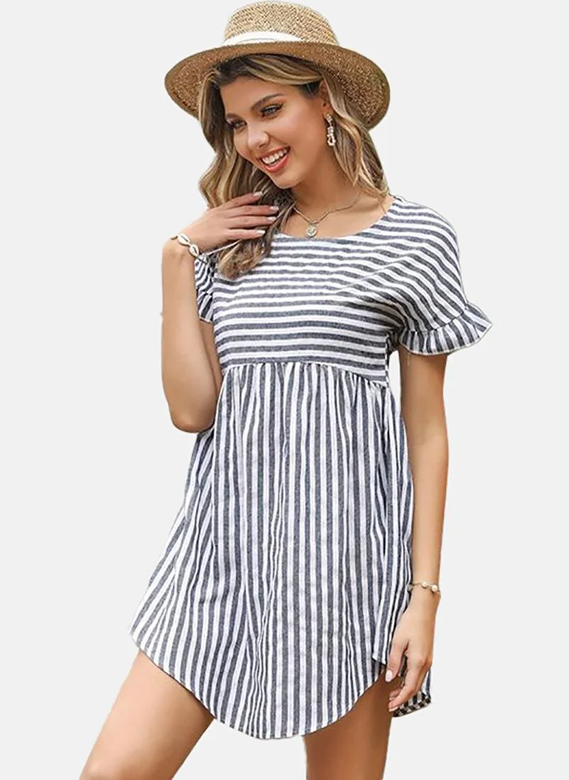 يونيكي Women Striped A-Line Mini Dress