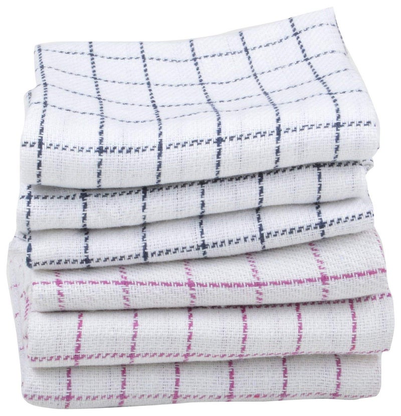 HSR Collection Cotton Kitchen Cloth/Napkins | Fridge Kitchen Cleaning & Roti Napkins | 18x18 Inches - Multicolor (Pack of 6) - Image 1