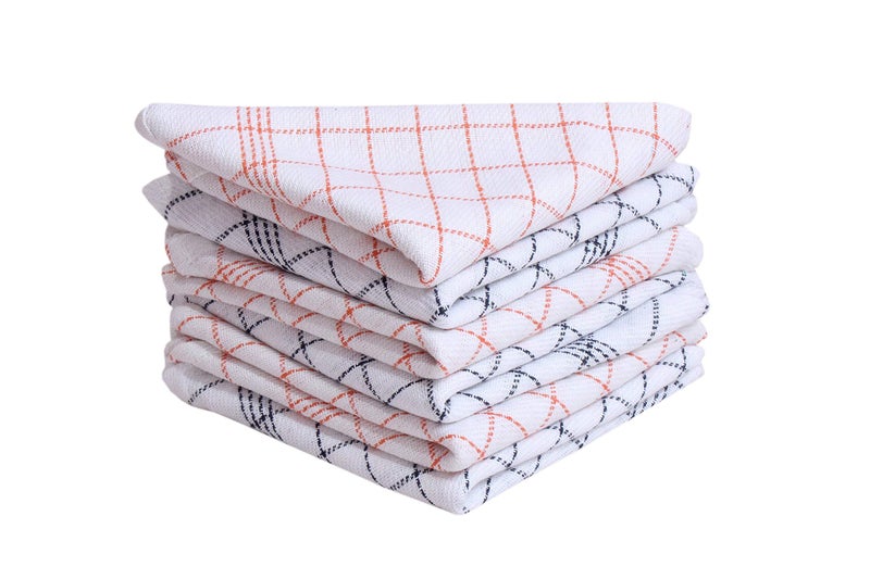 HSR Collection Cotton Kitchen Cloth/Napkins | Fridge Kitchen Cleaning & Roti Napkins | 18x18 Inches - Multicolor (Pack of 6) - Image 5