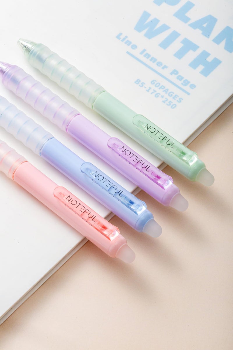 NOTEFUL Black Ink Erasable Gel Pens, 0.7mm Fine Point Retractable Click Gel Writing Pens, Clean Erase Quick Dry for School Notes & Journaling, Students & Teachers - Image 5