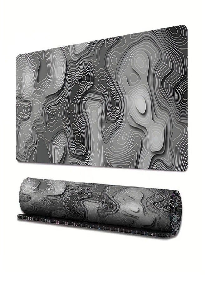 Extended Big Mouse Pad Large,90cm X 40cm X 0.3cm,XL Gaming Mouse Pad Desk Pad,Computer Keyboard Mouse Mat Mousepad ,3D Topographic Map  - Image 1