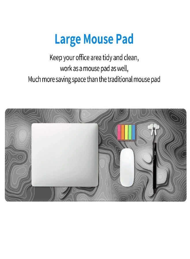 Extended Big Mouse Pad Large,90cm X 40cm X 0.3cm,XL Gaming Mouse Pad Desk Pad,Computer Keyboard Mouse Mat Mousepad ,3D Topographic Map  - Image 5
