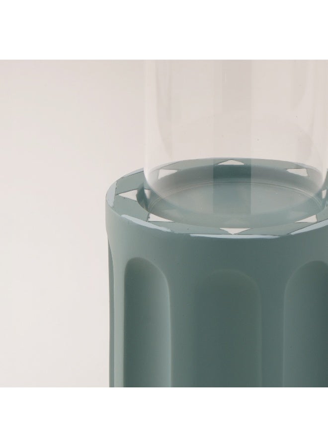 Homez Ceramic Candle Holder Taibah Collection, Green 15*10*10Cm - Image 4