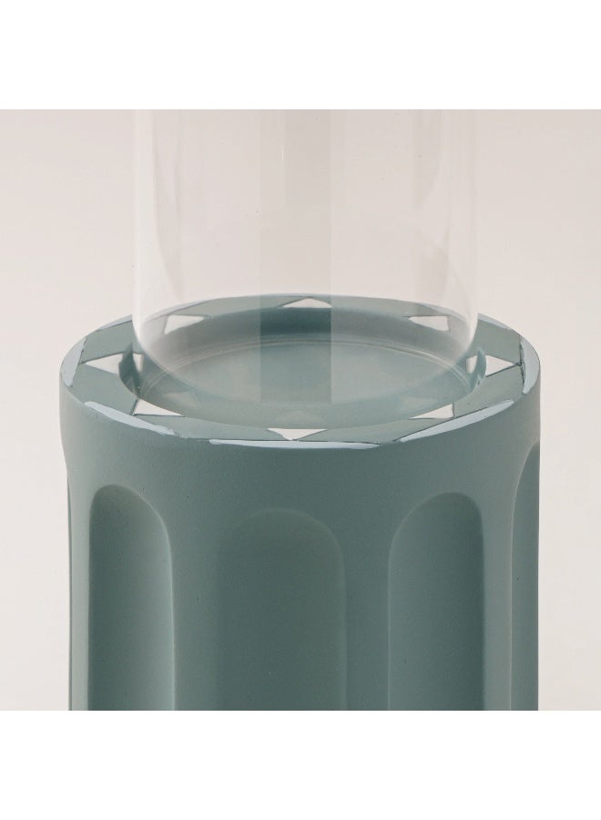Homez Ceramic Candle Holder Taibah Collection, Green 15*10*10Cm - Image 3